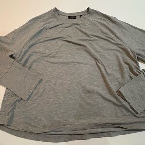 Women’s Prana Heather Gray Long Sleeve Shirt | Size XL